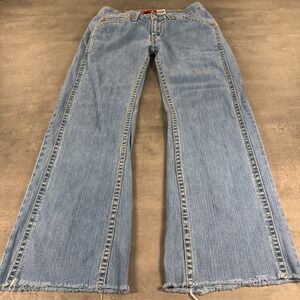 Vintage Levis Type 1 Jeans 30x30 Light Wash Low Rise Flare Raw Hem Denim Baggy